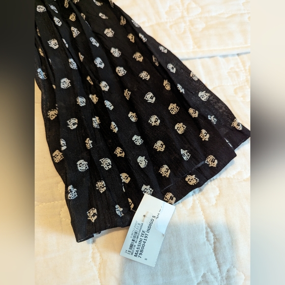 Massini rayon blouse black print size small - Picture 4 of 8